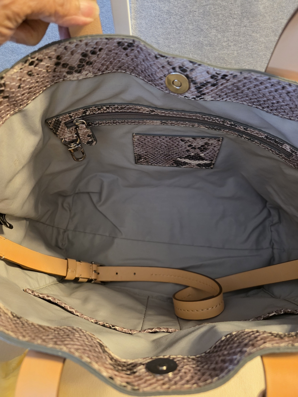 Cole Haan Snake Print Tote with Original Dust Bag - Picture 7 of 8